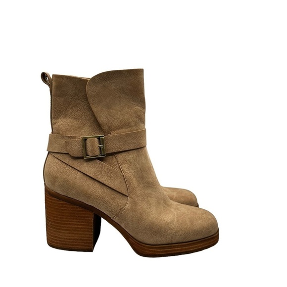 KORKS Kork-Ease Marci II Natural Stacked Heel Boots - Picture 1 of 8